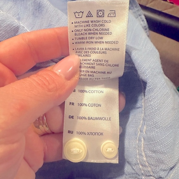 Men’s Big & Tall True Nation Tab Sleeve Button Down Light Blue Size 2XL - Picture 11 of 14